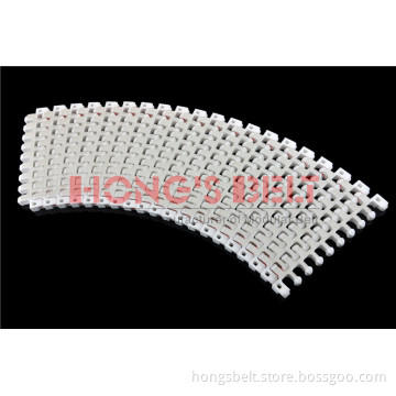The Light Duty Curved Modular Conveyor Belt with Rubber (HS-500EL)